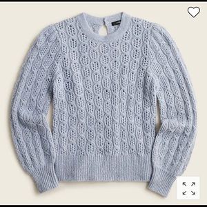 J. Crew blue cable knit sweater